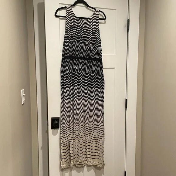 knee length dresses for ladies Tiered Maxi Dress L / Indigo